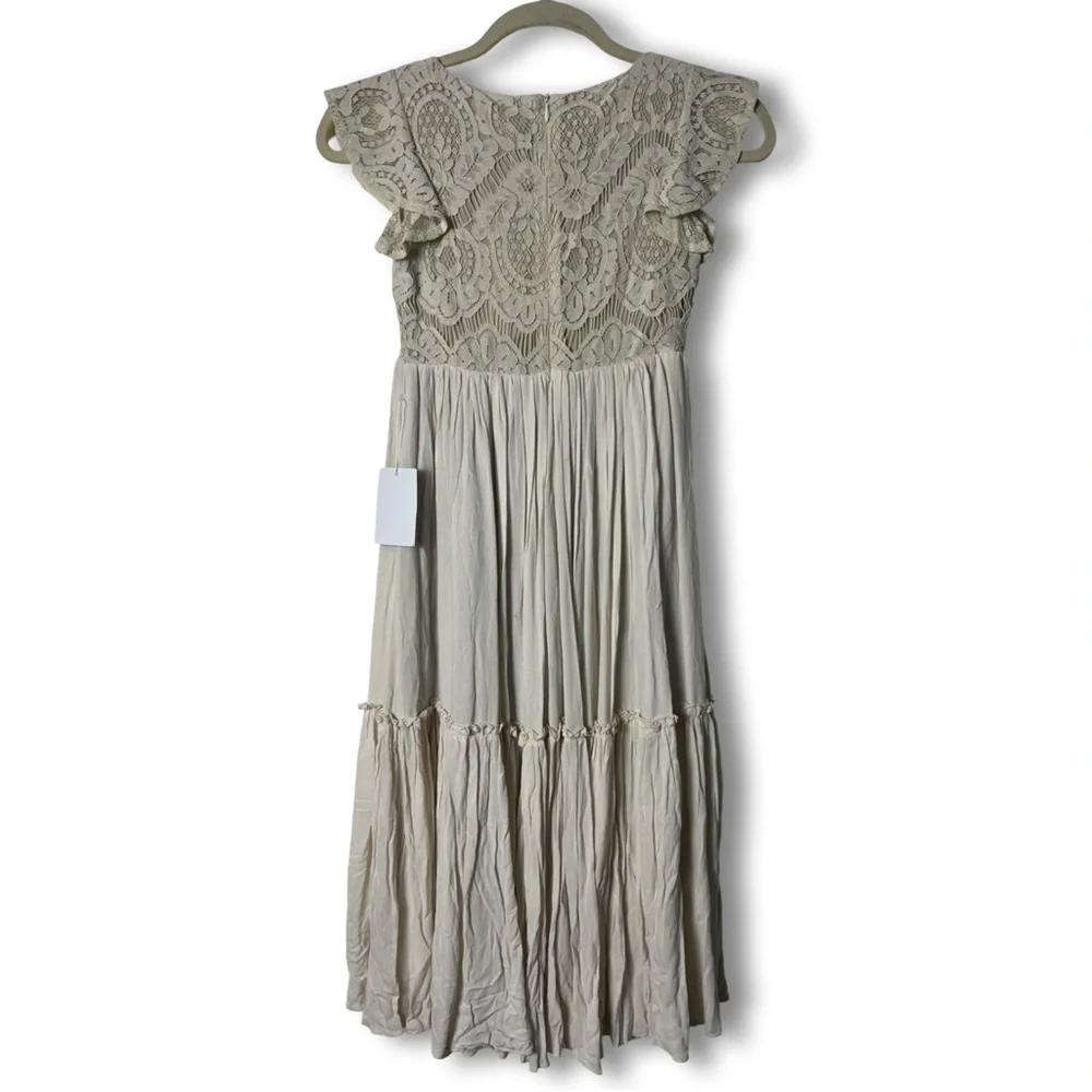 Joyfolie - Girls Cream Lace Bodice Maxi Dress NWT - Size 7